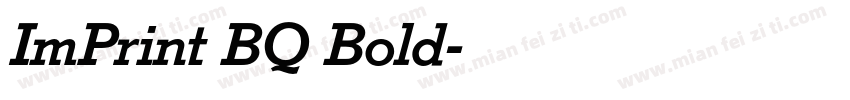 ImPrint BQ Bold字体转换